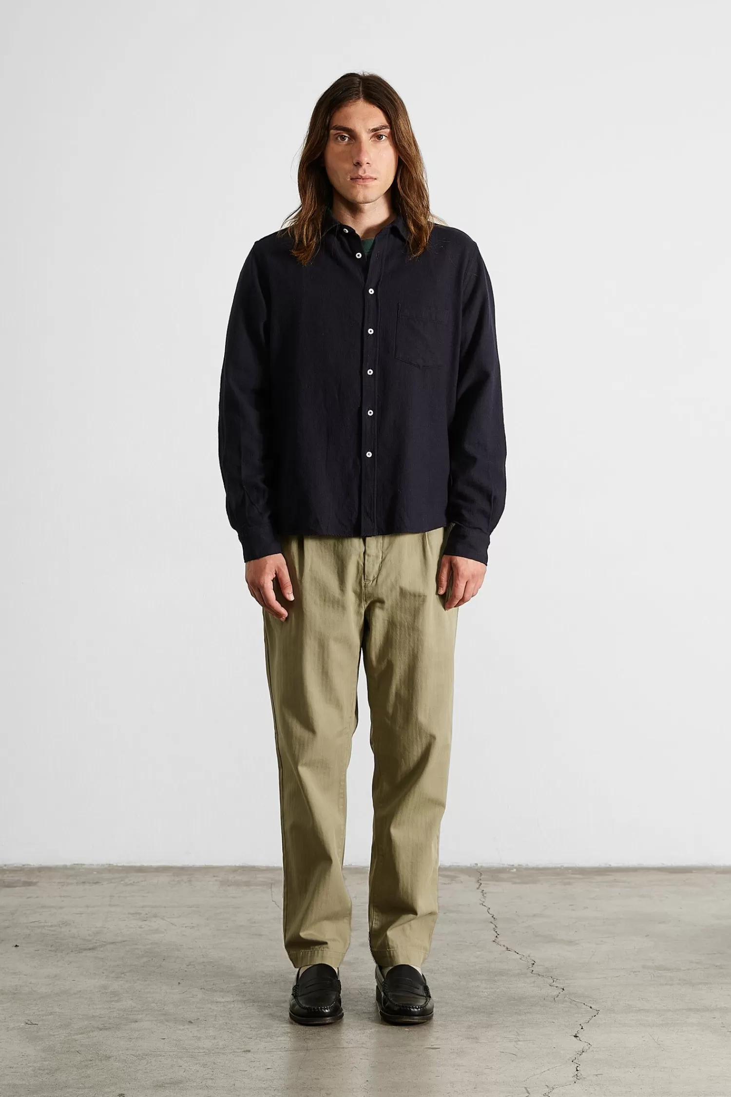 Shirts | Edmmond Studios Adam Shirt Plain Navy