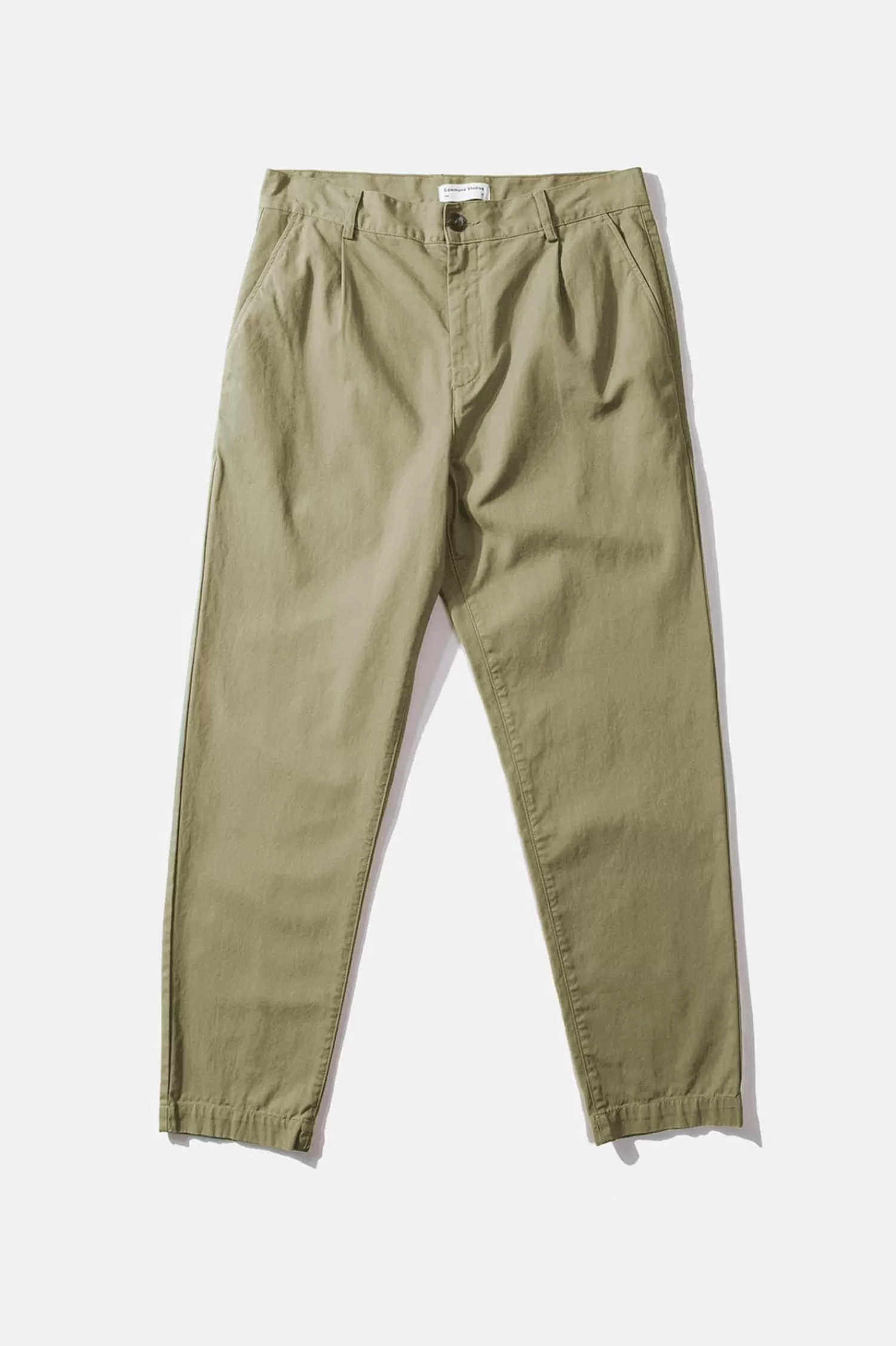 Trousers | Edmmond Studios Chino Herringbone Plain Khaki