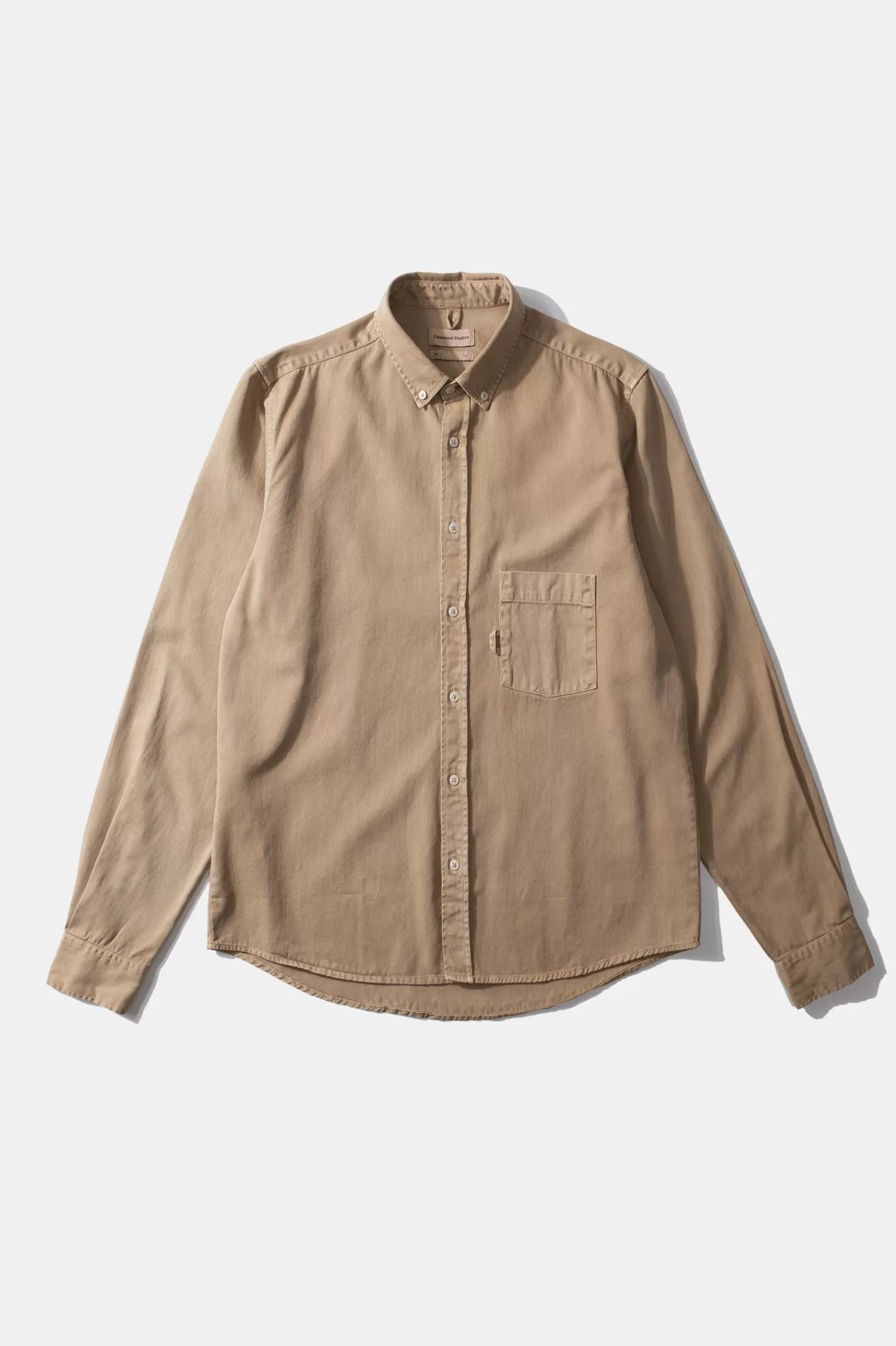 Shirts | Edmmond Studios Day Shirt Twill Plain Tan