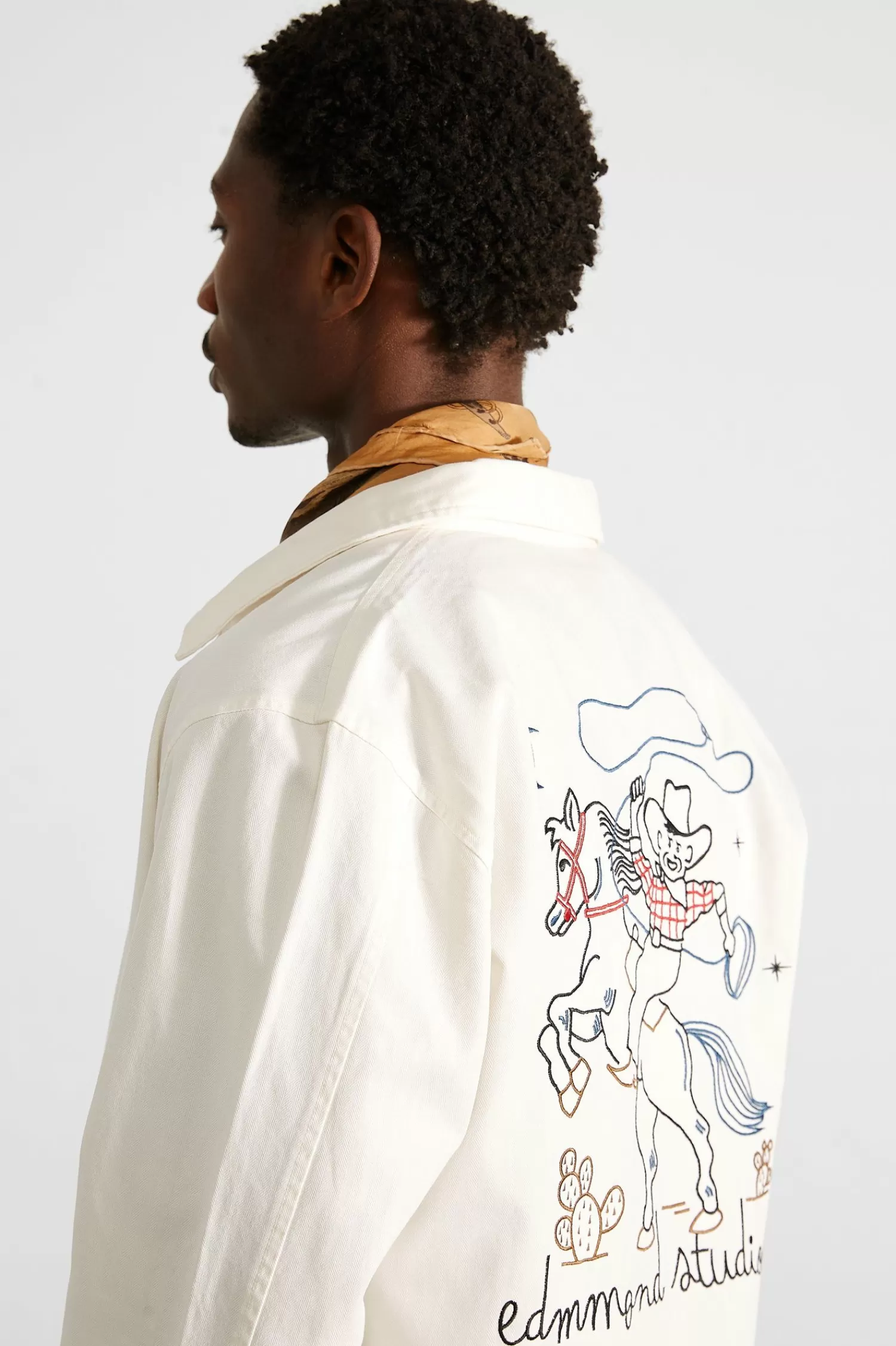 Outerwear | Edmmond Studios Embroidery Jacket Plain Off White