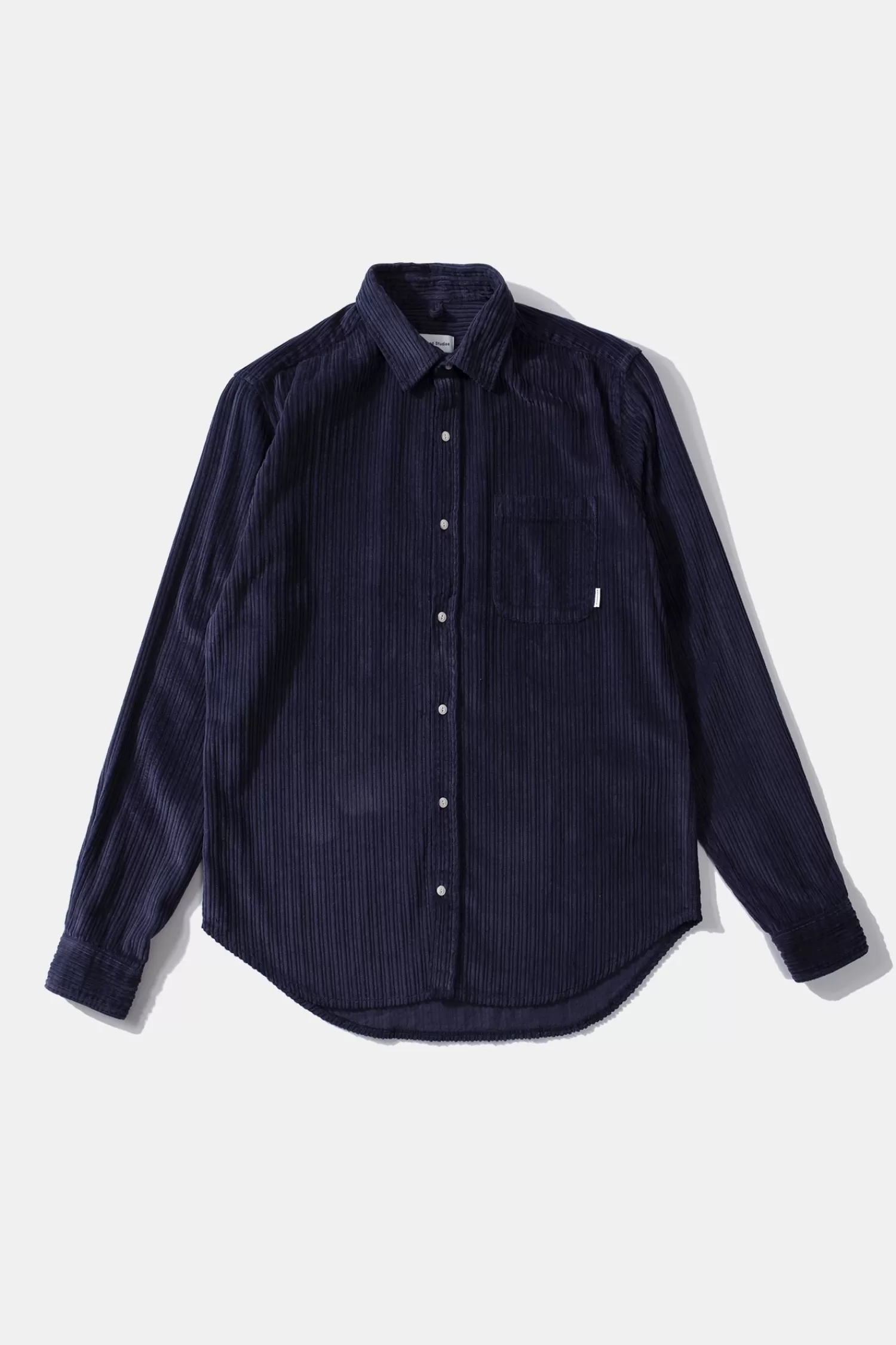 Shirts | Edmmond Studios French Cord Shirt Plain Navy