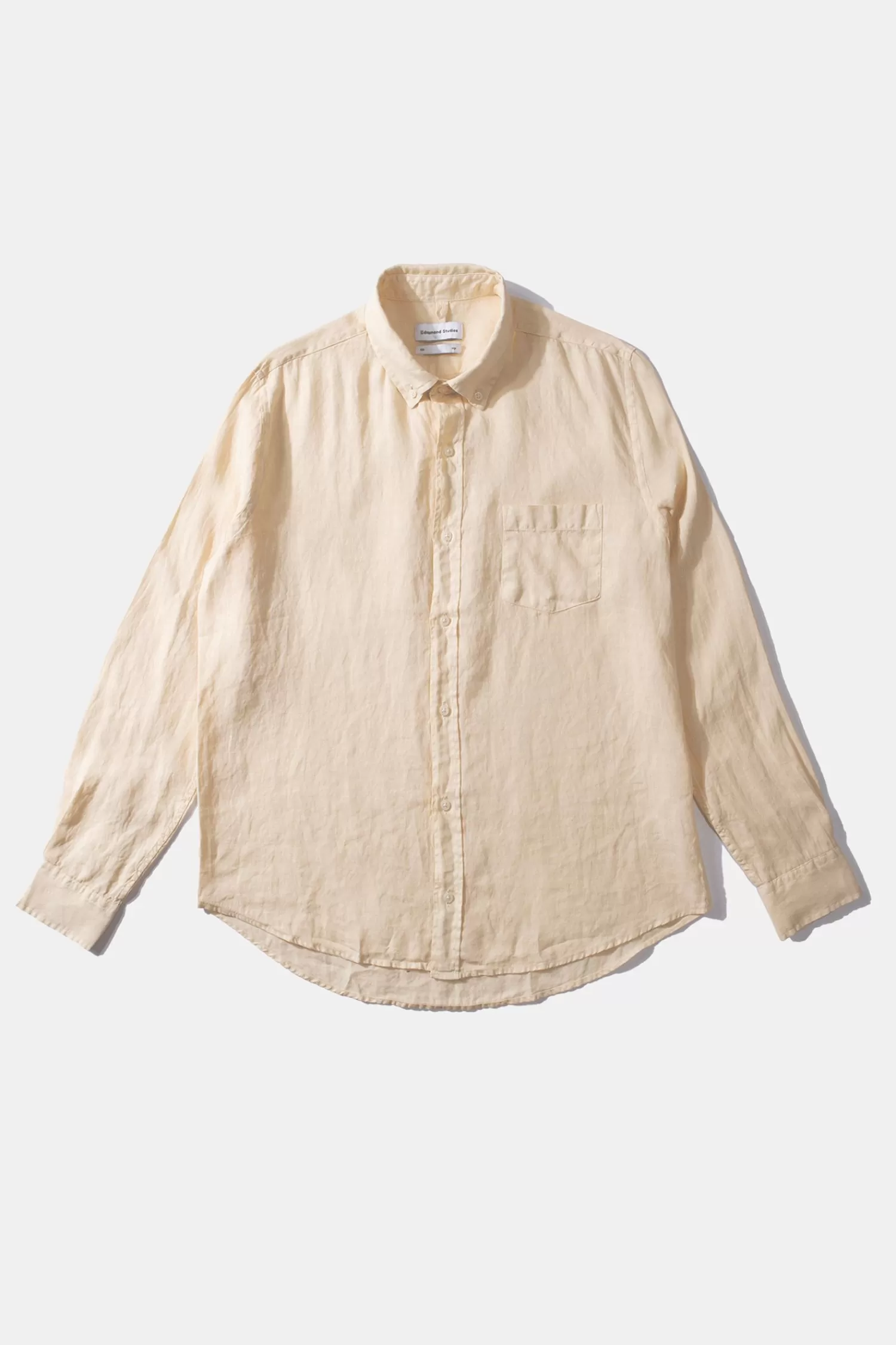 Shirts | Edmmond Studios Linen Shirt Plain Beige