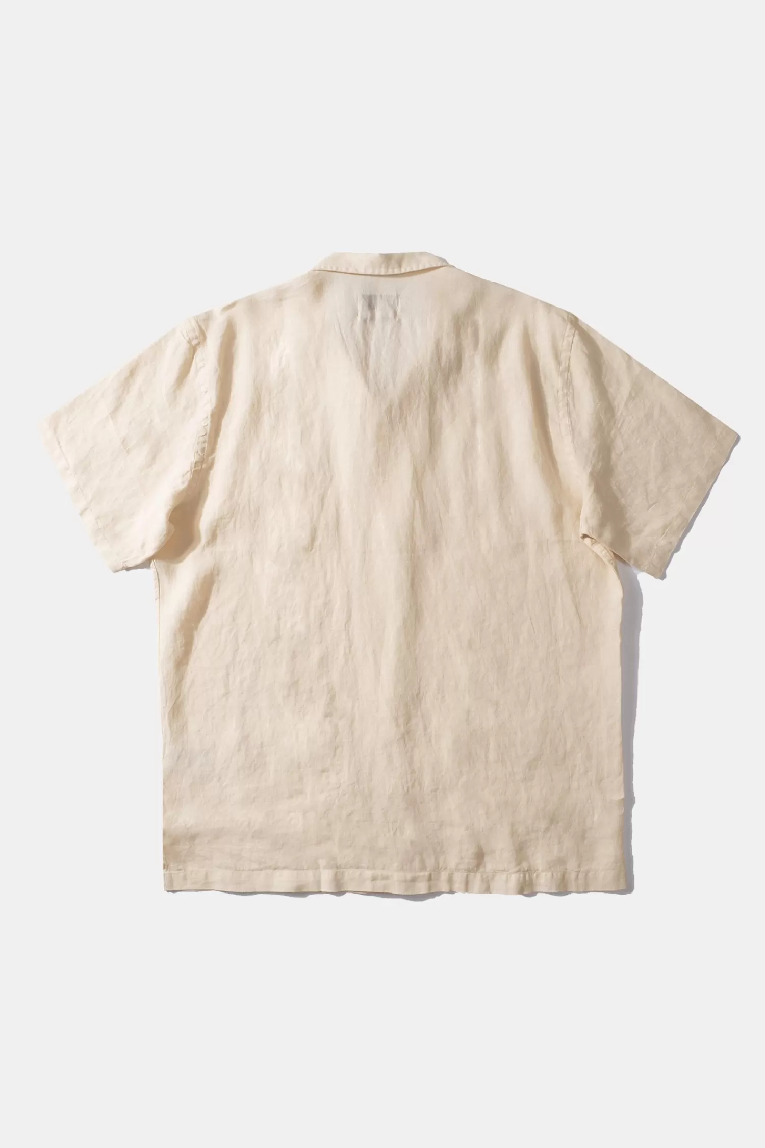 Shirts | Edmmond Studios Linen Short Sleeve Plain Off White