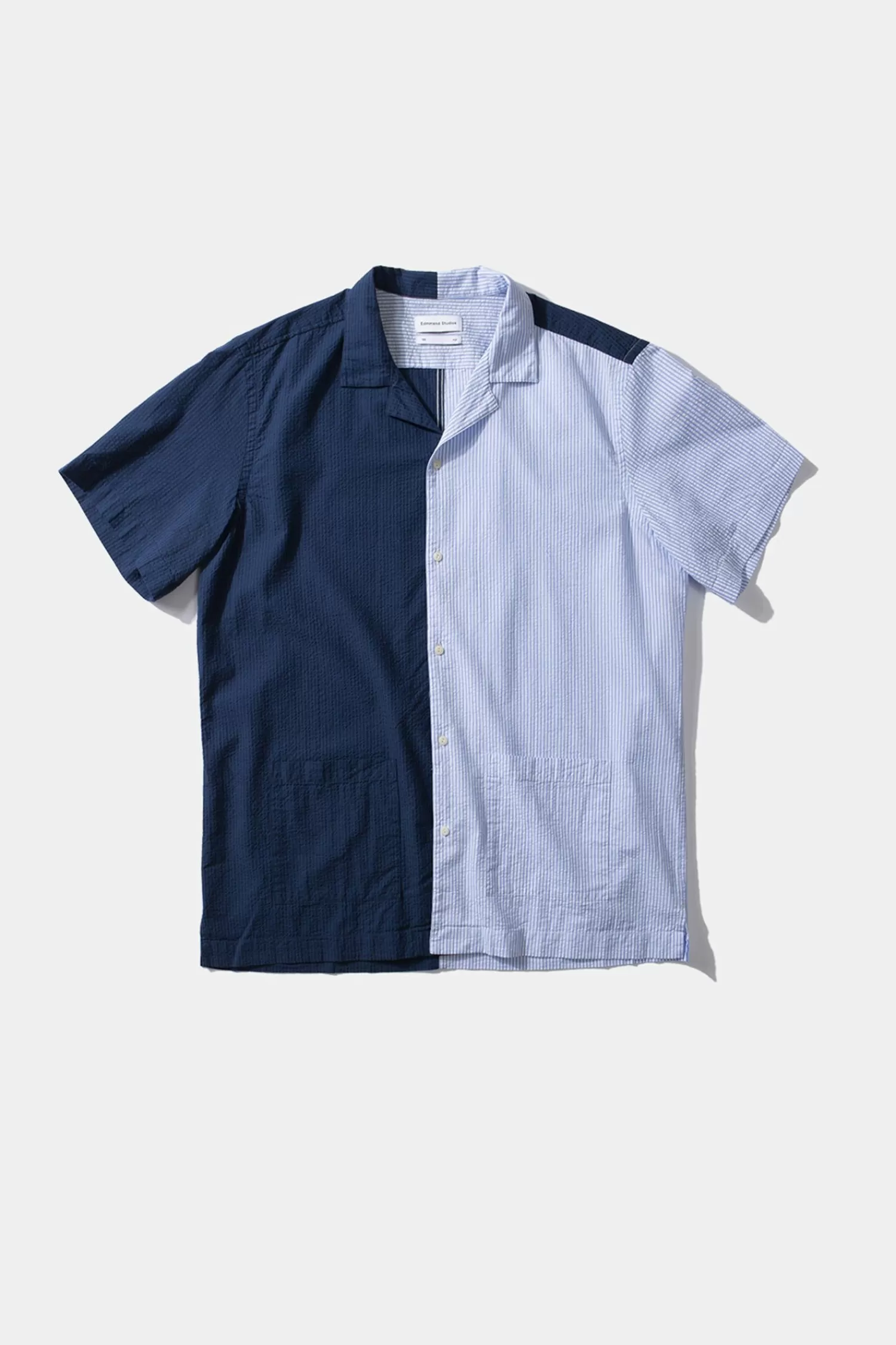 Shirts | Edmmond Studios Middle Shirt Colour Block Navy