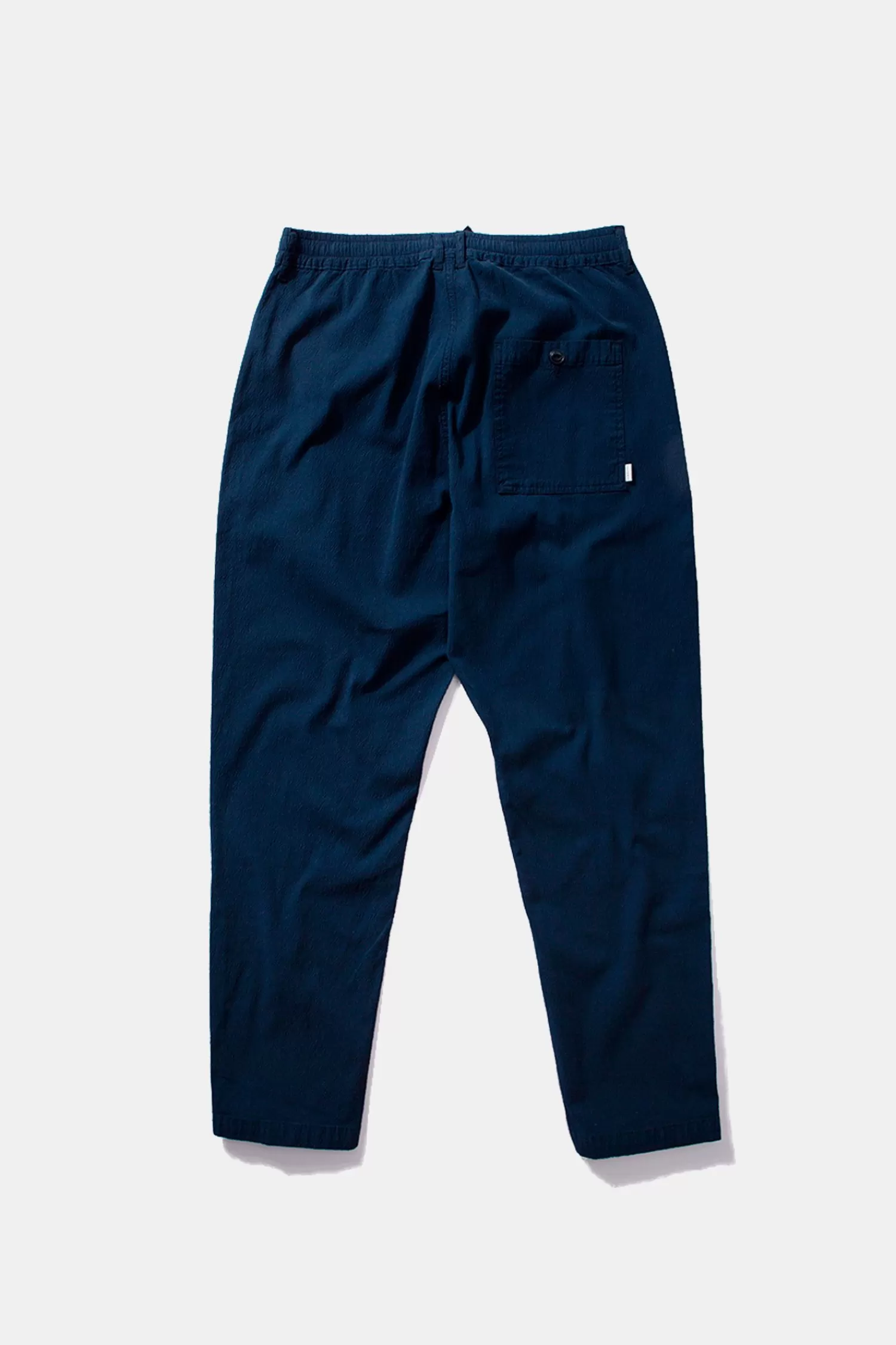 Trousers | Edmmond Studios Murano Seersucker Pants Plain Navy