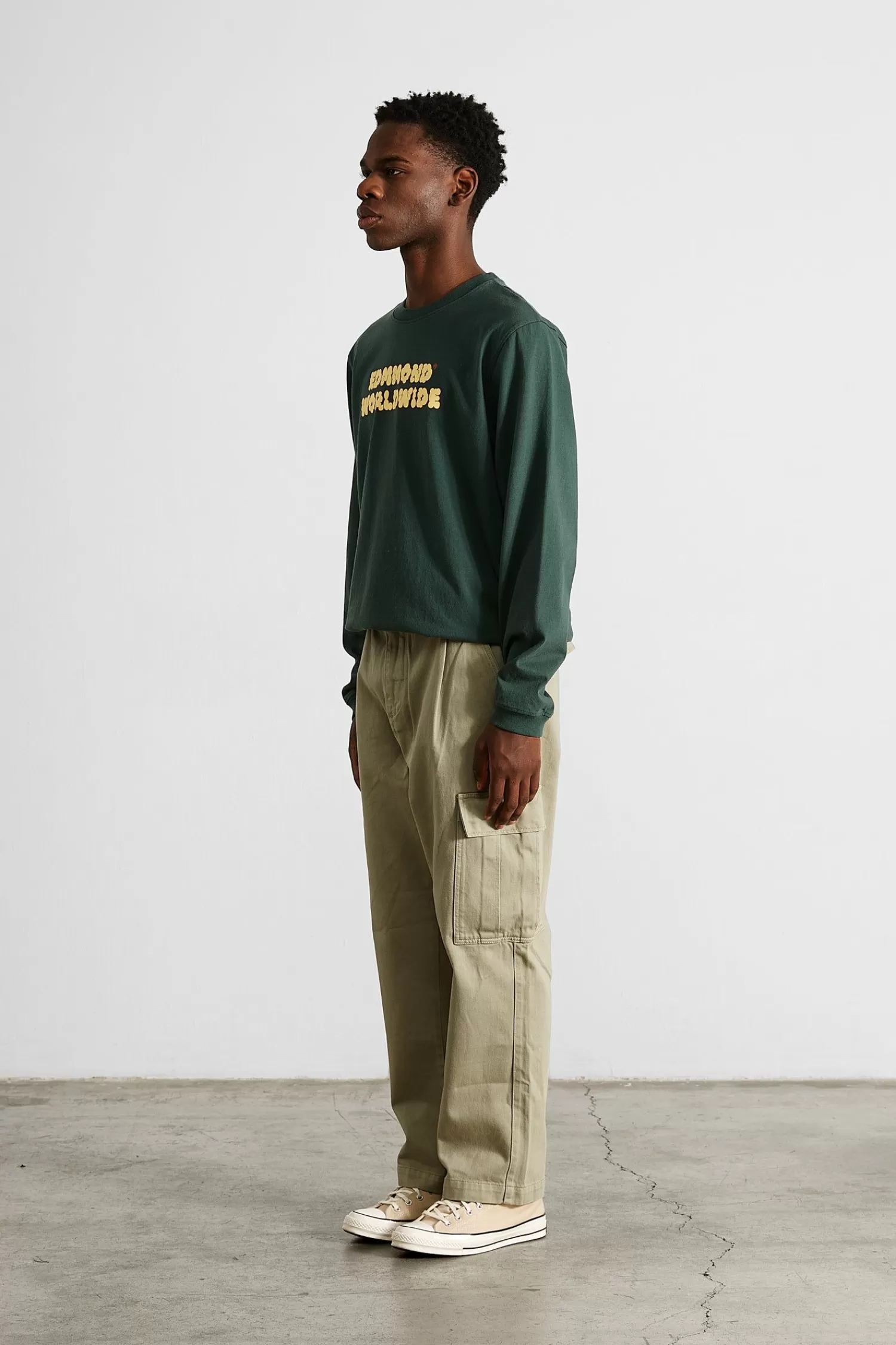 T-Shirts | Edmmond Studios Puff Ls Plain Dk Green