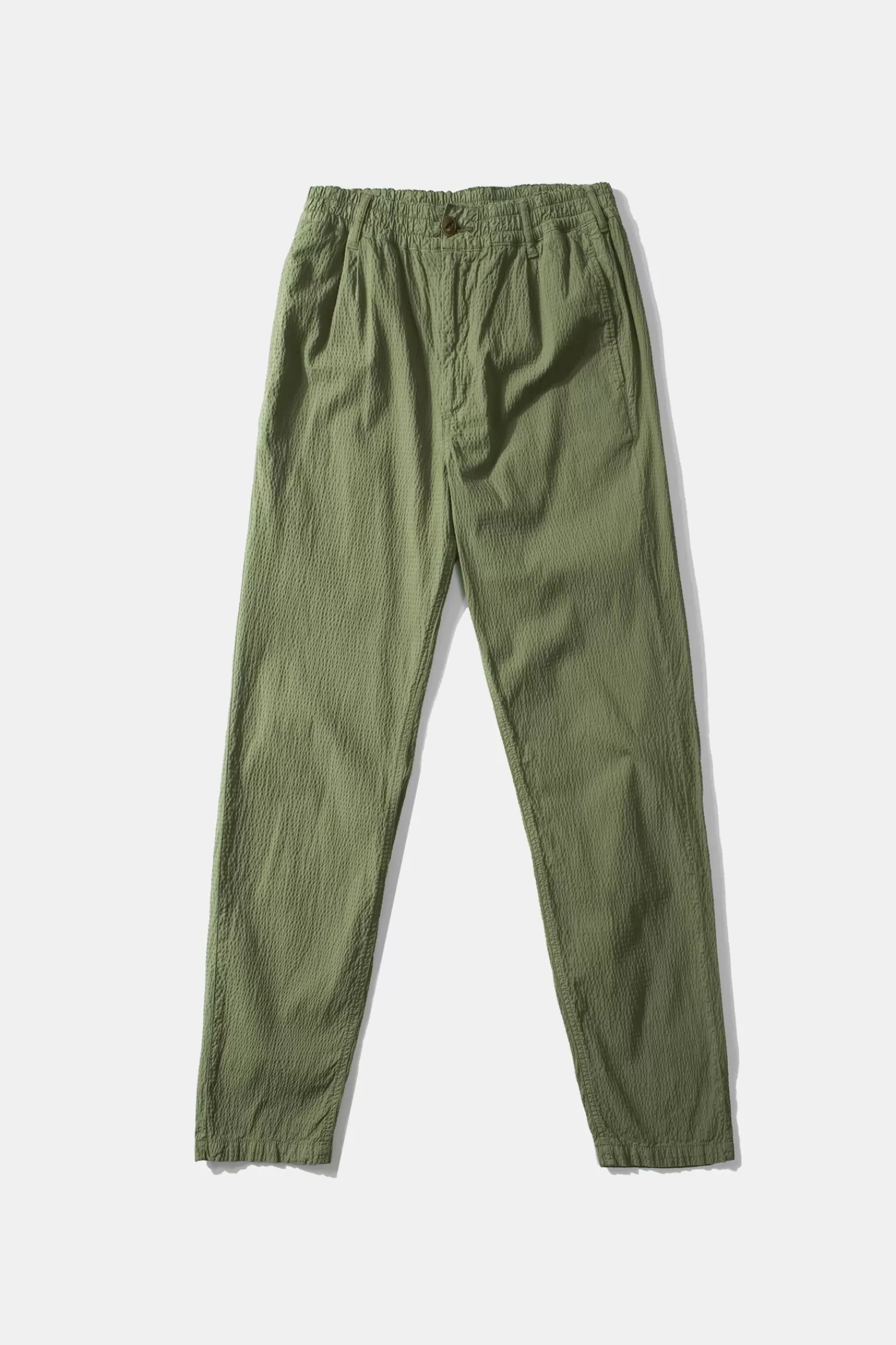 Trousers | Edmmond Studios Seersucker Pants Plain Khaki