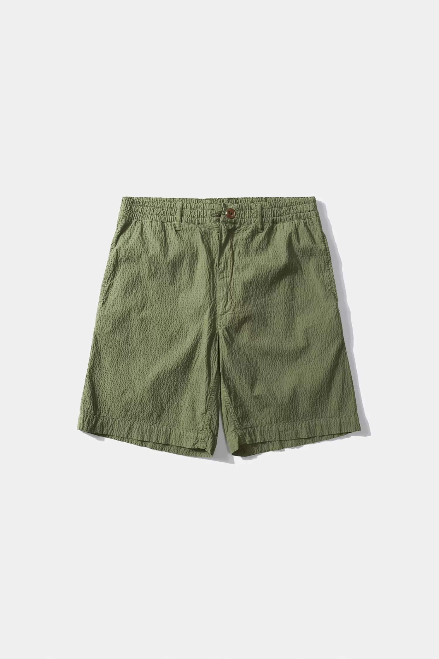 Trousers | Edmmond Studios Seersucker Plain Khaki