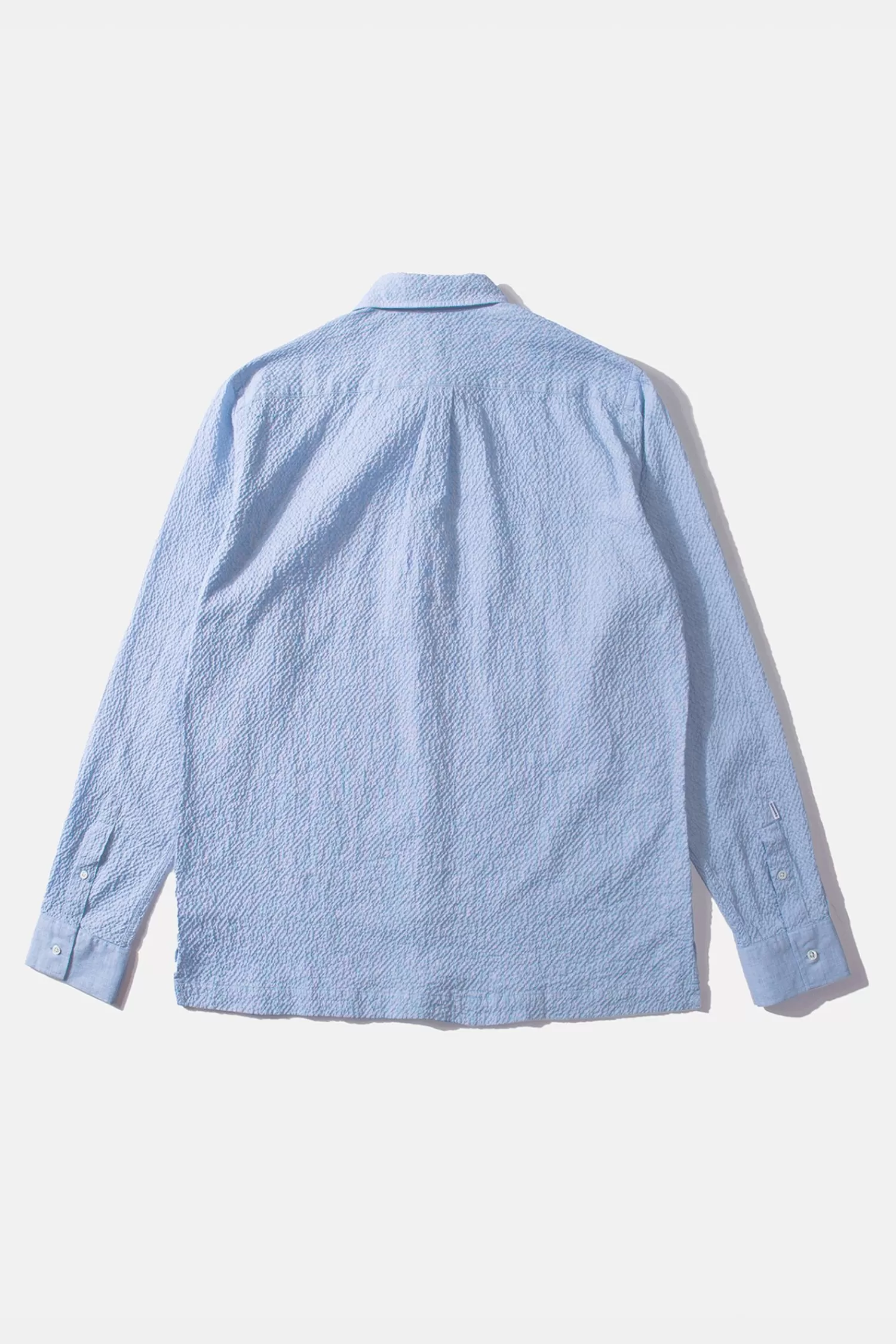 Shirts | Edmmond Studios Seersucker Shirt Plain Light Blue