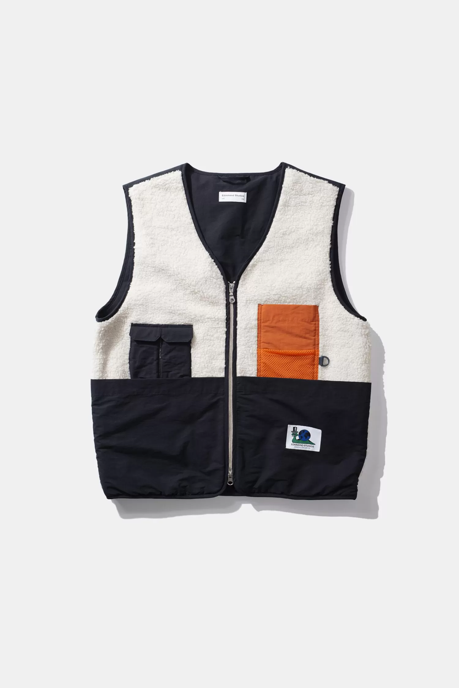 Outerwear | Edmmond Studios Shearling Vest Plain Off White