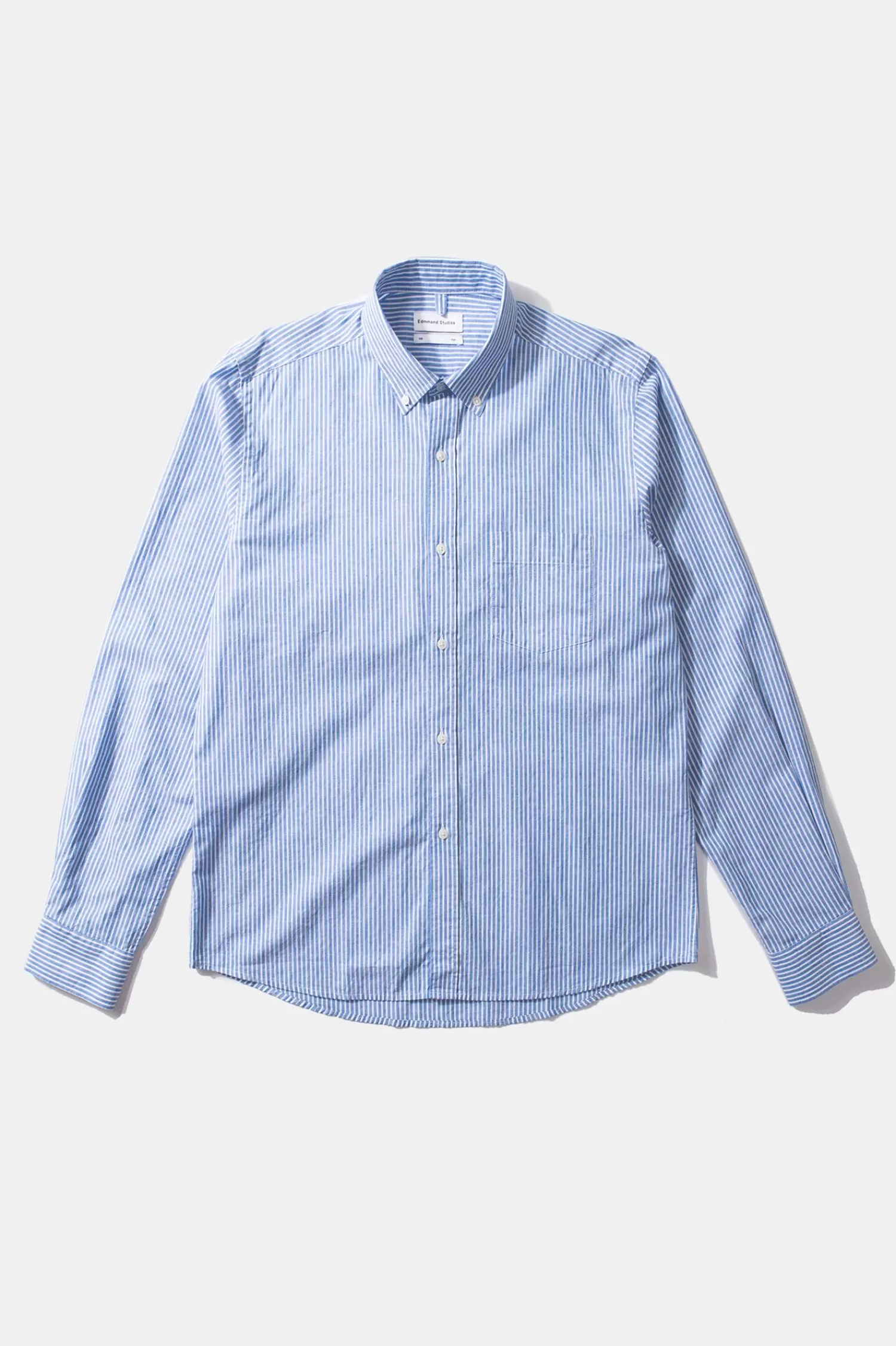 Shirts | Edmmond Studios Striped Linen Shirt Plain Light Blue