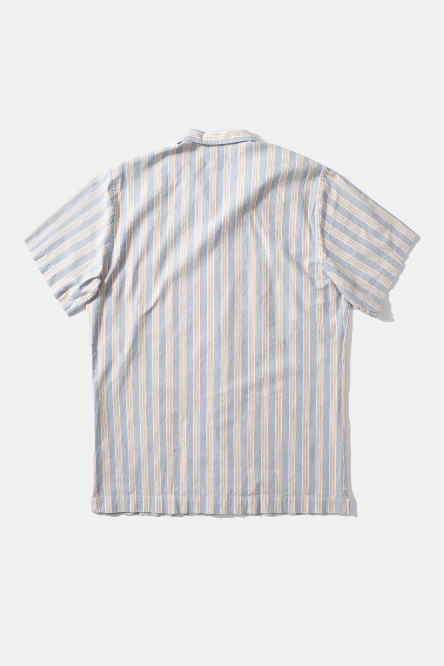 Shirts | Edmmond Studios Striped Short Sleeve Plain Light Blue