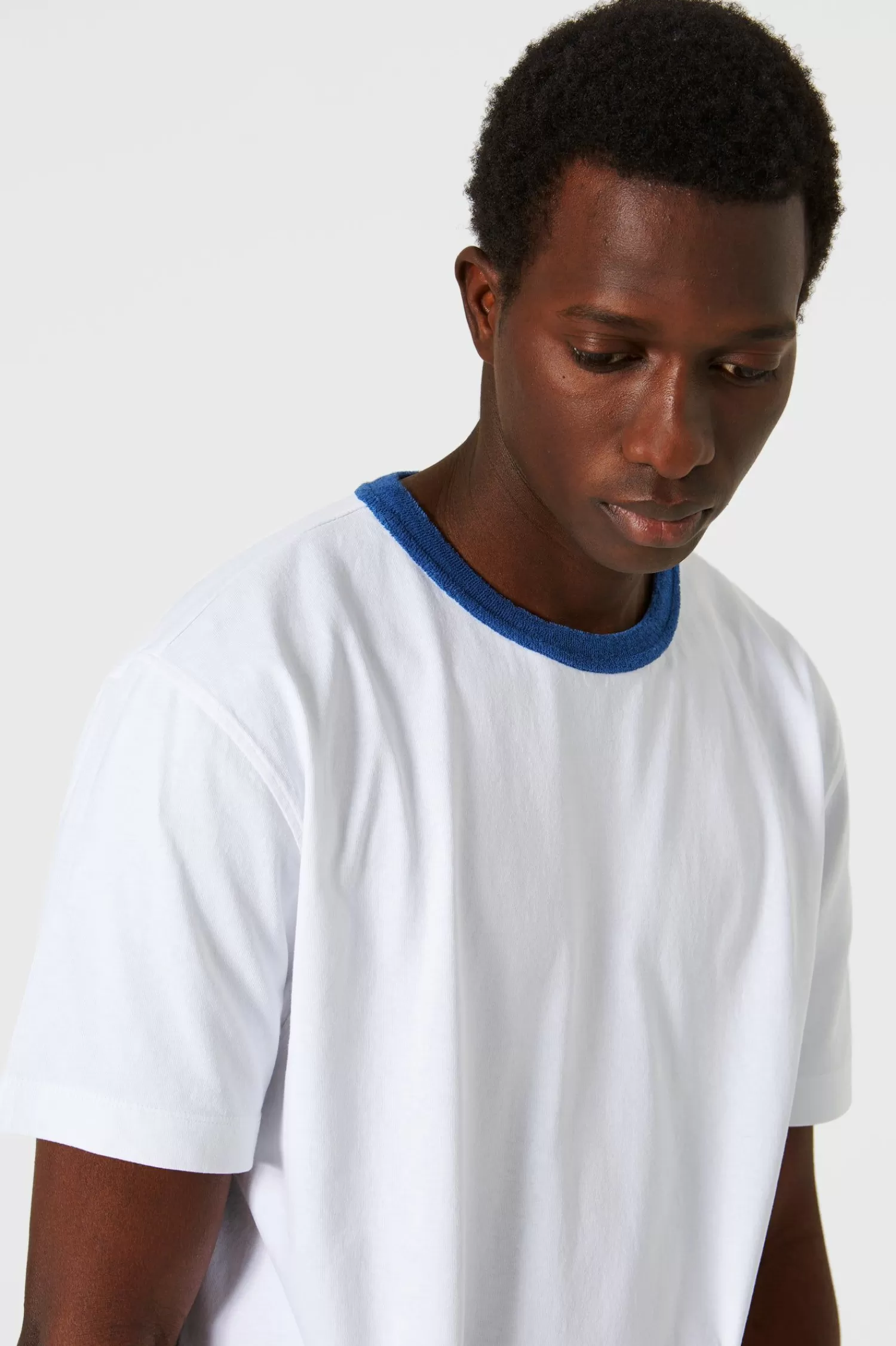 T-Shirts | Edmmond Studios Terry Color Rib Plain Off White