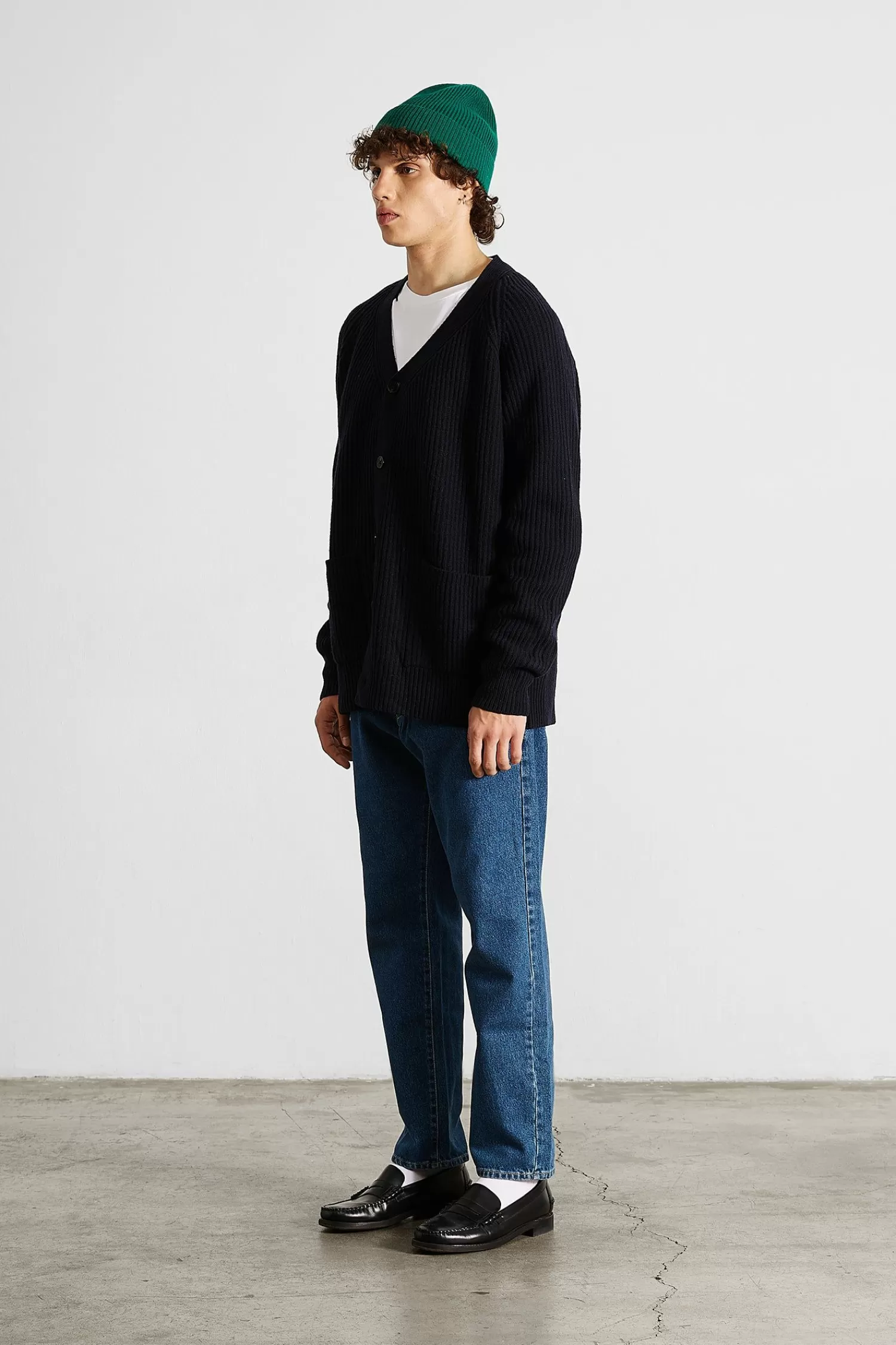 Knitwear | Edmmond Studios Upper Cardigan Plain Navy